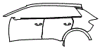 2023 Audi Q4 e-tron SUV Premium Plus Rear Fender and Door Kit
