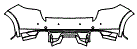 2014 Porsche Cayenne Rear Bumper Kit - PPF