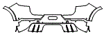 2022 Porsche Cayenne  Turbo S E-Hybrid Rear Bumper Kit - PPF