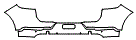 2020 Porsche Cayenne Coupe Turbo Rear Bumper Kit - PPF