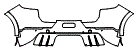 2022 Porsche Cayenne  Turbo S E-Hybrid Rear Bumper Kit - PPF