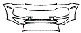 2021 Porsche Cayenne Coupe Turbo GT Bumper Kit - PPF