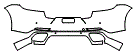 2022 Porsche Panamera  4 E-Hybrid Rear Bumper Kit - PPF