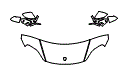 2022 Porsche Taycan  Cross Turismo Turbo  Hood, Fender and Mirror Kit