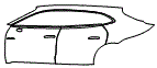 2025 Porsche Taycan Sport Turismo GTS Door and Rear Fender Kit - PPF