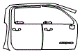 2024 GMC Sierra HD  AT4 Door and A-Pillar Kit - PPF