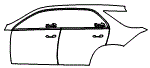 2024 Mercedes Benz GLE SUV 450e Base Door and Rear Fender Kit - PPF
