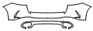 2022 Mercedes Benz GLE SUV Rear Bumper Kit - PPF