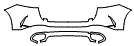 2022 Mercedes Benz GLE SUV  AMG Line Rear Bumper Kit - PPF