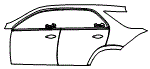 2022 Mercedes Benz GLE SUV  AMG Line Door and Rear Fender Kit - PPF