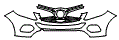 2016 Mercedes Benz GLE SUV Grille and Bumper Kit - PPF
