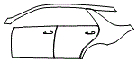 2019 Mercedes Benz GLE SUV 400 Base Door and Rear Fender Kit - PPF