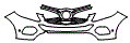 2016 Mercedes Benz GLE SUV  Base Grille and Bumper Kit - PPF