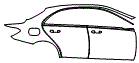 2019 Mercedes Benz C-Class Sedan Base Door and Rear Fender Kit