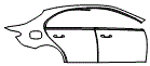 2025 Mercedes Benz C-Class Sedan 300 4MATIC Base Door and Rear Fender Kit - PPF