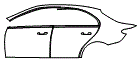 2023 Mercedes Benz C-Class Sedan  Base Door and Rear Fender Kit - PPF