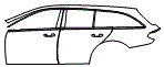 2023 Mercedes Benz E-Class Wagon E-450 All-Terrain Wagon Rear Fender and Door Kit - PPF