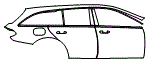 2021 Mercedes Benz E-Class Wagon Rear Fender and Door Kit - PPF