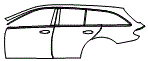 2022 Mercedes Benz E-Class Wagon Rear Fender and Door Kit - PPF