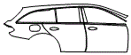 2021 Mercedes Benz E-Class Wagon Rear Fender and Door Kit - PPF