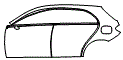 2022 Mercedes Benz A-Class Hatchback AMG Line Rear Fender and Door Kit - PPF