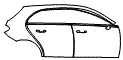 2022 Mercedes Benz A-Class Hatchback AMG A 35 Door and Rear Fender Kit - PPF