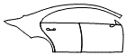 2021 Mercedes Benz CLA Coupe  Base Door and Rear Fender Kit - PPF
