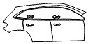 2023 Mercedes Benz GLA SUV AMG 35 Rear Fender and Door Kit - PPF