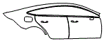 2019 Mercedes Benz AMG GT 4-door Coupe 4 Door Coupe Rear Fender and Door Kit - PPF