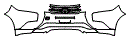 2019 Mitsubishi Outlander SE Bumper Kit - PPF