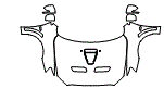 2008 Mitsubishi Lancer Evolution Hood, Fender and Mirror - PPF