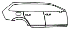 2020 Volvo V90 Cross Country Rear Fender and Door Kit - PPF
