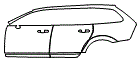 2017 Volvo V90 Cross Country Door and Rear Fender Kit - PPF