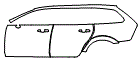 2023 Volvo V90 Cross Country Door and Rear Fender Kit - PPF