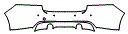2020 Jaguar XF Sedan Checkered Flag Rear Bumper Kit - PPF