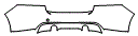 2020 Jaguar XF  Checkered Flag Rear Bumper Kit - PPF