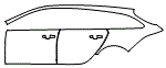 2019 Jaguar XF Sportbrake S Door and Rear Fender Kit - PPF