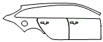 2018 Jaguar XF Sportbrake S Rear Fender and Door Kit - PPF