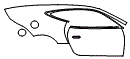 2021 Jaguar F-Type  Base Rear Fender and Door Kit - PPF
