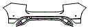 2022 Jaguar F-Pace R-DYNAMIC Rear Bumper Kit - PPF