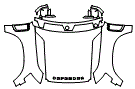 2024 Land Rover Defender  X Full Hood, Fender and Mirror Kit - PPF