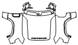 2024 Land Rover Defender  V8 Full Hood, Fender and Mirror Kit - PPF