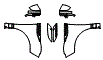 2021 Land Rover Range Rover Evoque R-DYNAMIC HSE Full Fender and Mirror Kit - PPF