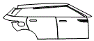 2023 Land Rover Range Rover Evoque R-DYNAMIC S Rear Fender and Door Kit