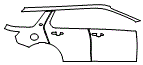 2020 Land Rover Discovery Sport Door, Rear Fender and A-Pillar Kit - PPF