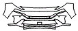 2021 Hyundai Santa Fe (US) Hybrid Blue Bumper Kit - PPF