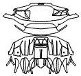 2021 Lamborghini Aventador SVJ Rear Bumper Kit - PPF