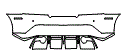 2009 Aston Martin DBS Rear Bumper Kit - PPF
