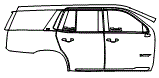 2024 Cadillac Escalade-V Standard Wheel Base Door and Rear Fender Kit - PPF