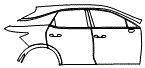 2024 Lexus RX 350h Luxury Door and Rear Fender Kit - PPF